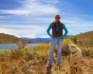 Kathy and Boss in the Sierra Nevada Mtns